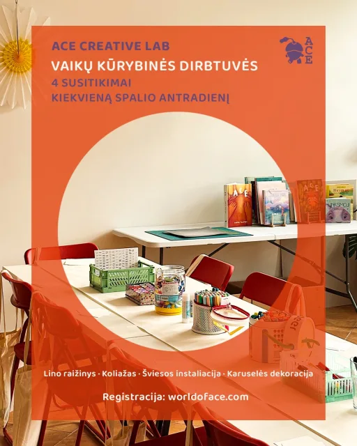 Na ir paskutinės, bet vienos laukiamiausių mūsų dirbtuvių šį rudenį. 🎨✨ ACE…